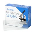 Amscope 50 Blank Microscope Slide Ground Edges Pre-Cleaned Clear Glass Microscope Slides BS-50P